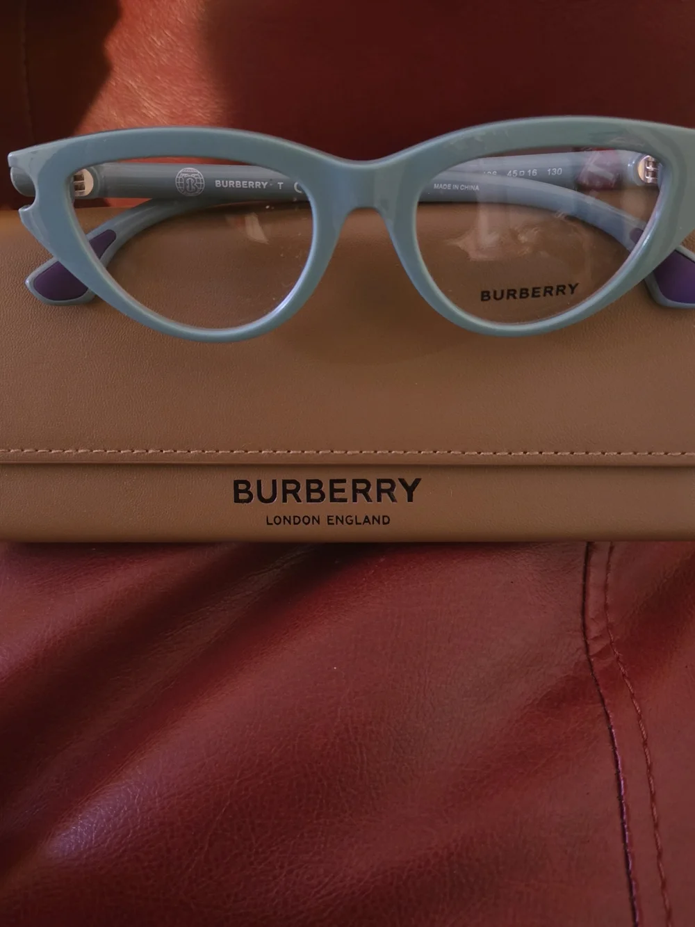 Burberry Kids Unisex Pale Blue Cat-Eye Optical Frames ***NONE Prescription.....